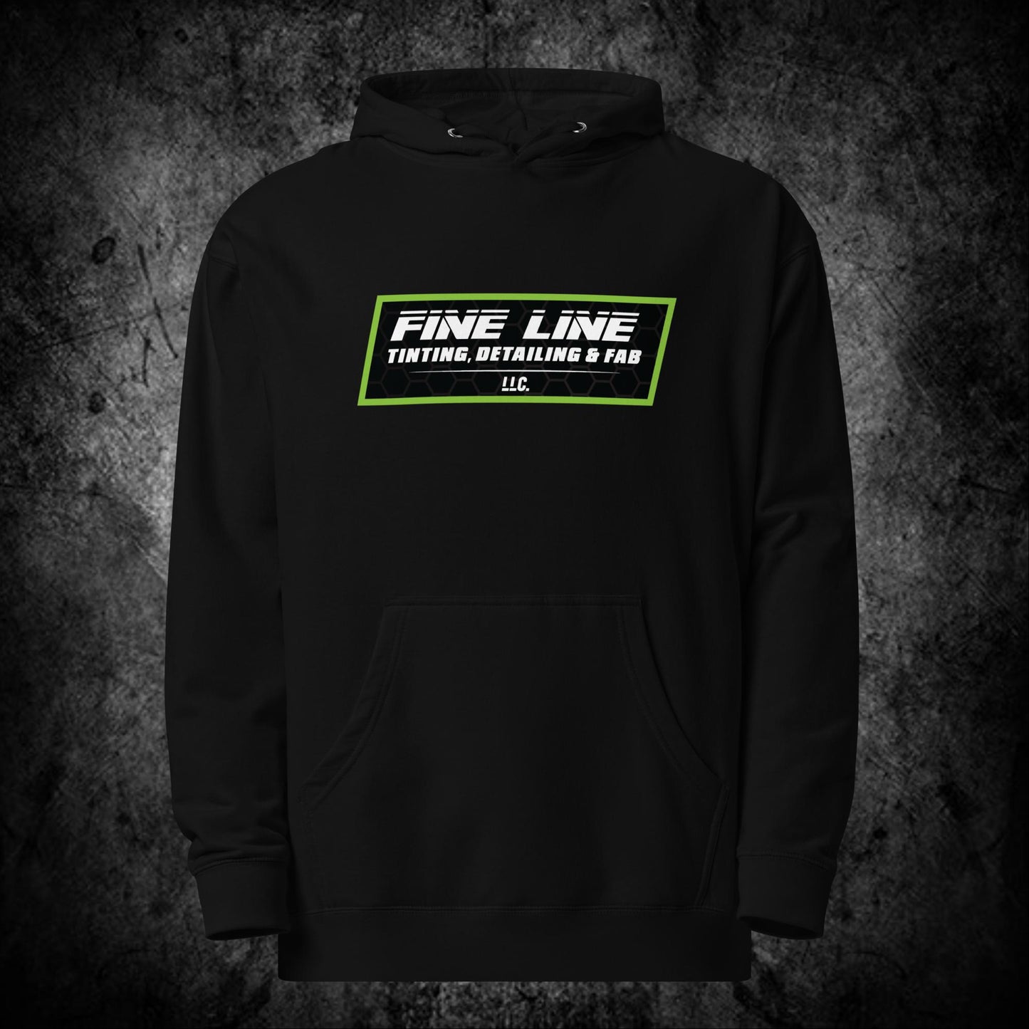 Green Outline Fine Line Hoodie