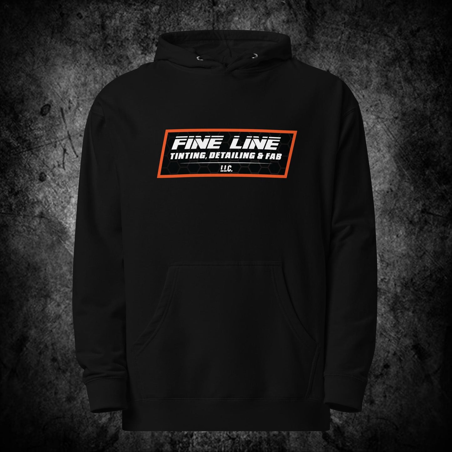 Orange Outline Fine Line Hoodie