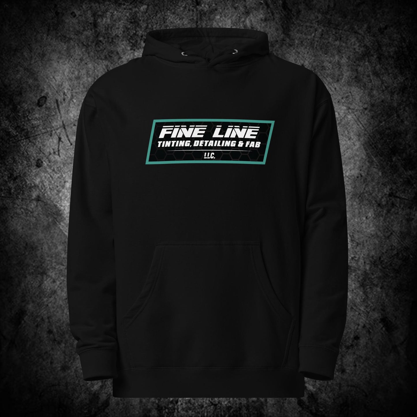 Teal Outline Fine Line Hoodie