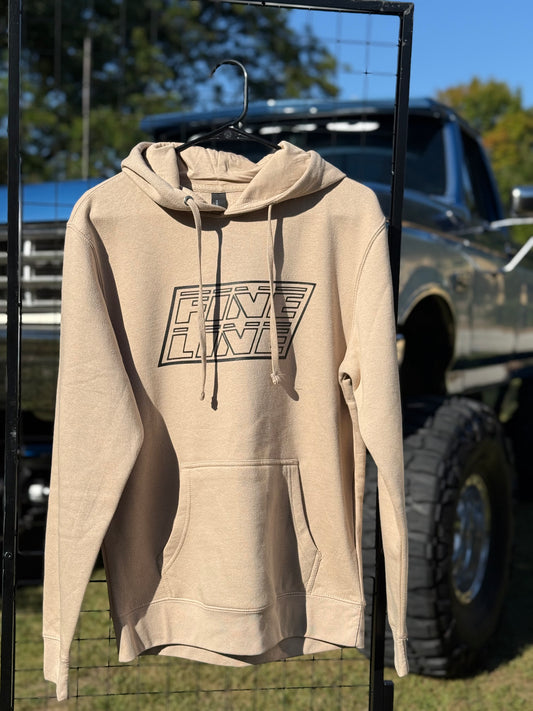 Desert Tan with Black Logo Hoodie