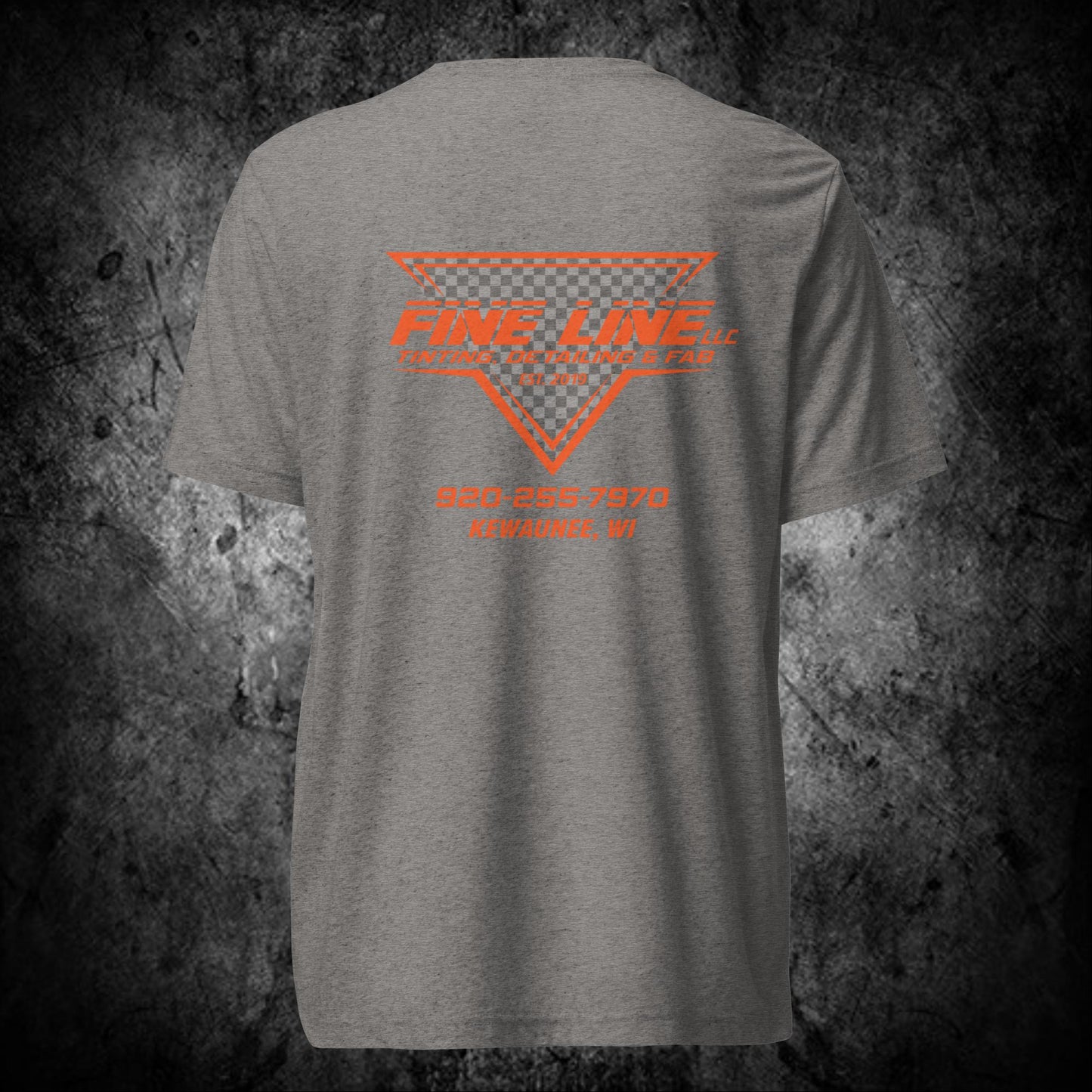 Checkered Orange Triangle Tee